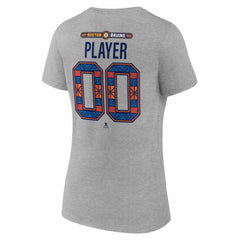 NHL Gray Boston Bruins Women's 2026 NHL Stadium Series Personalized Name & Number V-Neck T-Shirt