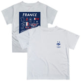 France National Team Vive La Fete Youth Impressions Artwork T-Shirt - White
