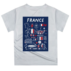 France National Team Vive La Fete Youth Impressions Artwork T-Shirt - White