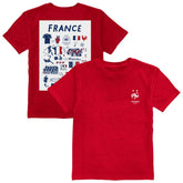 France National Team Vive La Fete Youth Impressions Artwork T-Shirt - Red