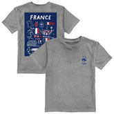 France National Team Vive La Fete Youth Impressions Artwork T-Shirt - Gray