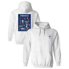 France National Team Vive La Fete Women's Impressions Artwork Hoodie - White