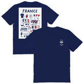 France National Team Vive La Fete Women's Impressions Artwork Fitted T-Shirt - Navy