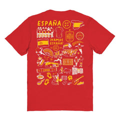 Spain National Team Vive La Fete Women's Impressions Artwork Fitted T-Shirt - Red
