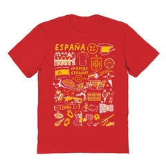 Spain National Team Vive La Fete Women's Impressions Artwork Fitted T-Shirt - Red