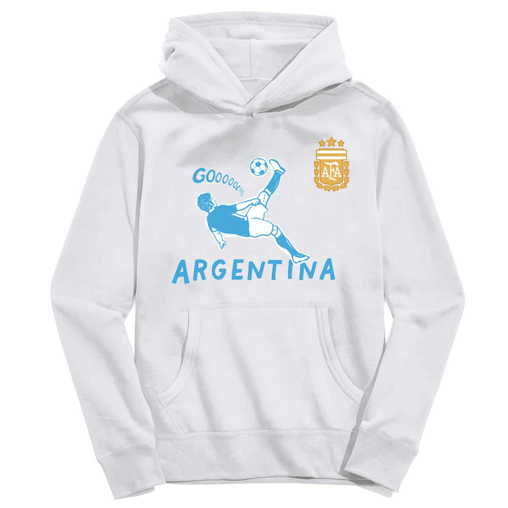Argentina National Team Vive La Fete Youth Chilena Style Hoodie - White