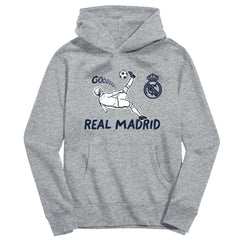 Real Madrid Vive La Fete Youth Chilena Style Hoodie - Gray