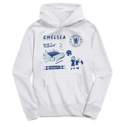 Chelsea Vive La Fete Youth Impressions Icons Hoodie - White