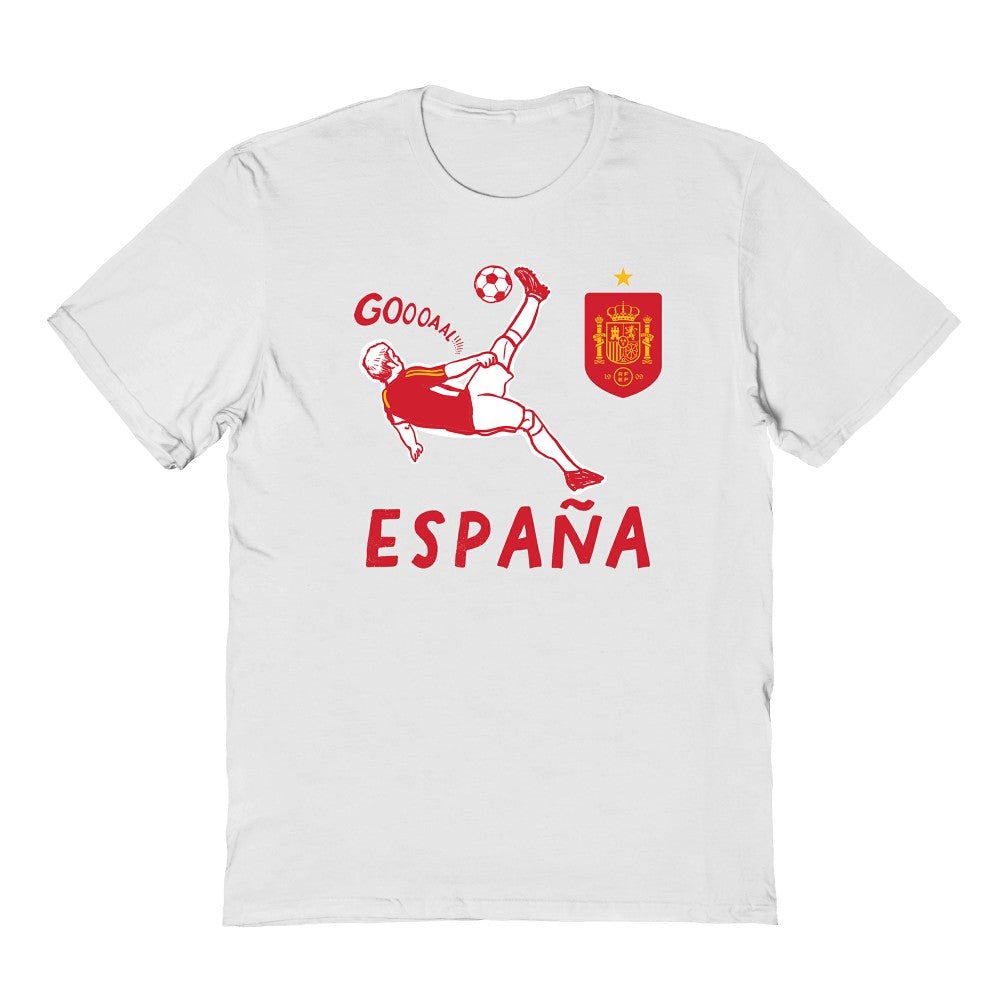 Spain National Team Vive La Fete Youth Chilena Style T-Shirt - White