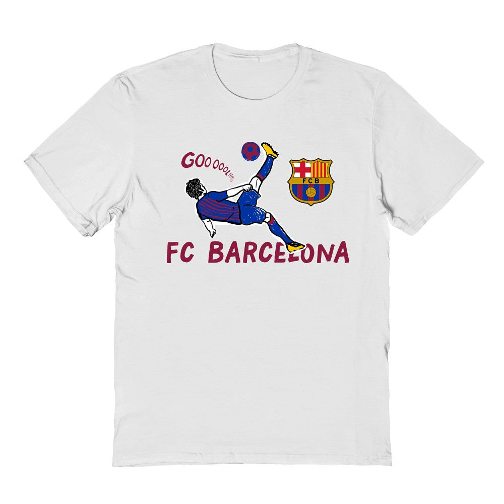 Barcelona Vive La Fete Youth Chilena Style T-Shirt - White