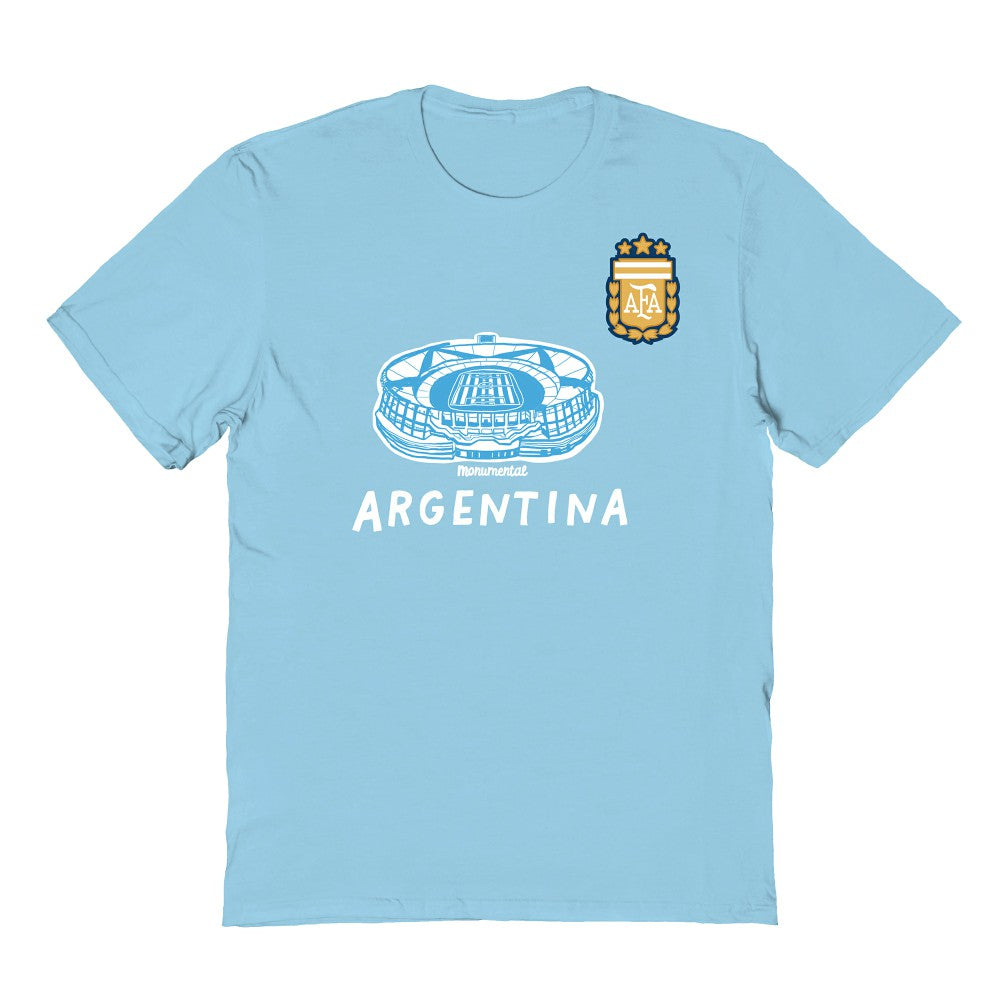 Argentina National Team Vive La Fete Youth Chilena Style T-Shirt - Light Blue