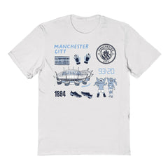 Manchester City Vive La Fete Youth Impressions Icons T-Shirt - White