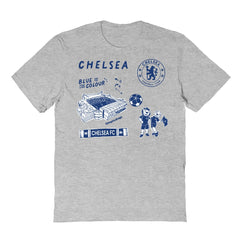Chelsea Vive La Fete Youth Impressions Icons T-Shirt - Gray