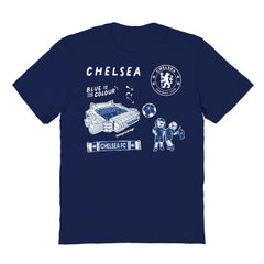 Chelsea Vive La Fete Youth Impressions Icons T-Shirt - Navy