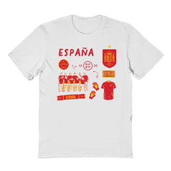 Spain National Team Vive La Fete Youth Impressions Icons T-Shirt - White