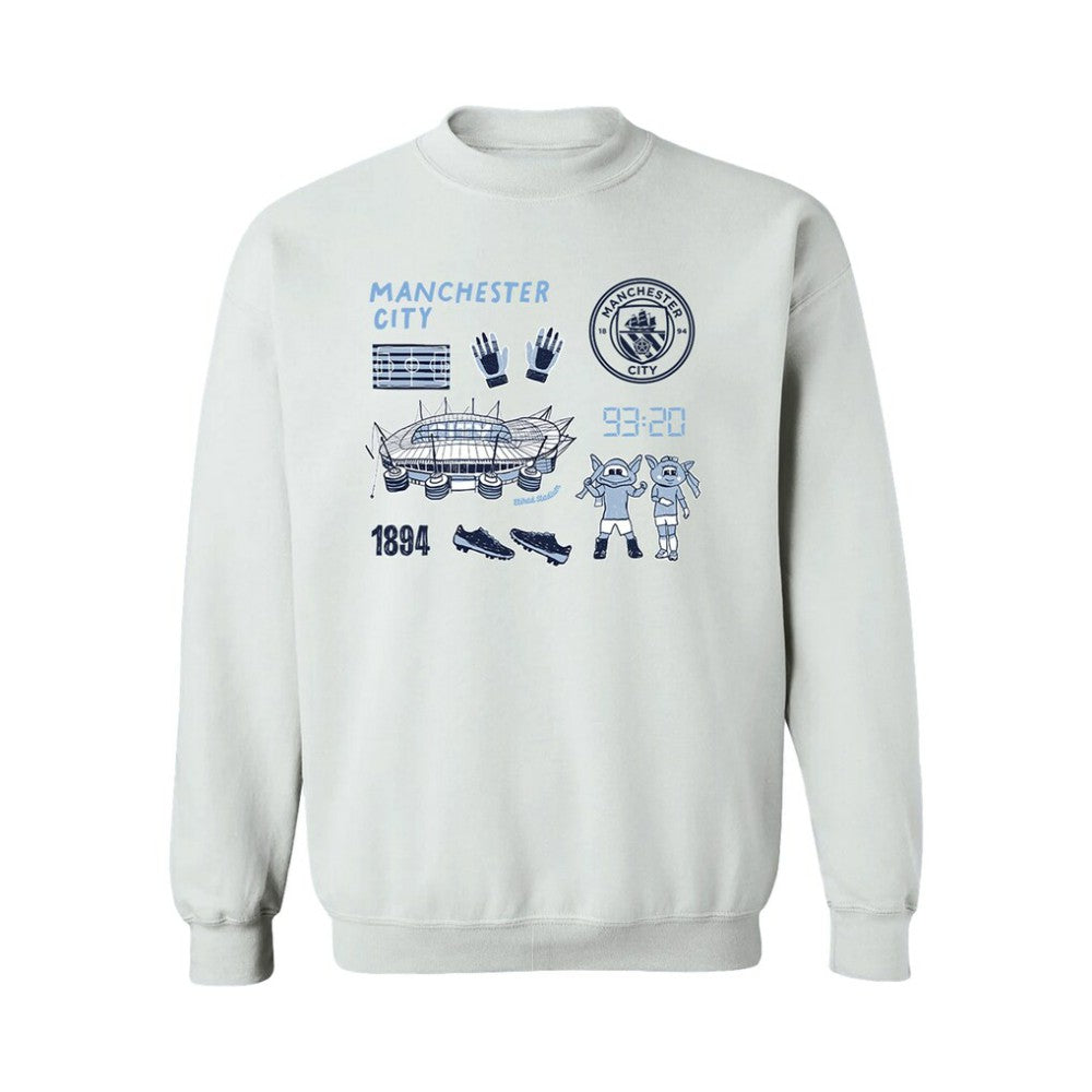 Manchester City Vive La Fete Women's Impressions Icons Sweatshirt - White