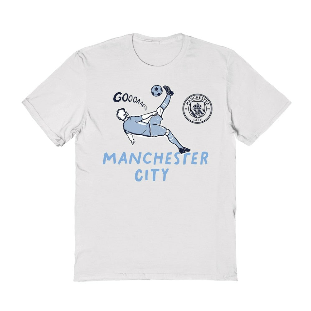 Manchester City Vive La Fete Women's Chilena Style T-Shirt - White