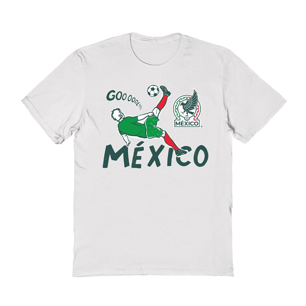 Mexico National Team Vive La Fete Women's Chilena Style T-Shirt - White