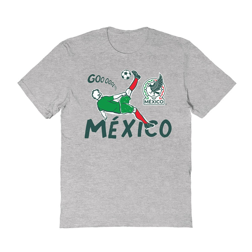 Mexico National Team Vive La Fete Women's Chilena Style T-Shirt - Gray