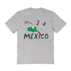 Mexico National Team Vive La Fete Women's Chilena Style T-Shirt - Gray