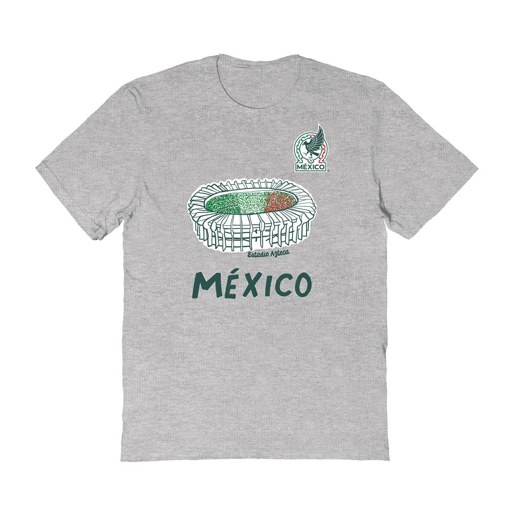 Mexico National Team Vive La Fete Women's Stadium Style T-Shirt - Gray