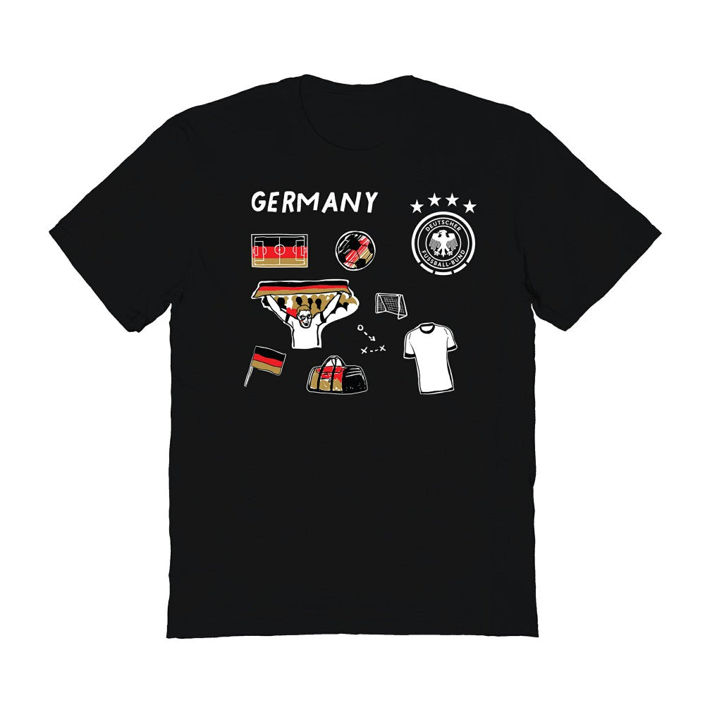 Germany National Team Vive La Fete Women's Impressions Icons T-Shirt - Black