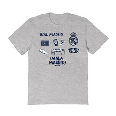 Real Madrid Vive La Fete Women's Impressions Icons T-Shirt - Gray