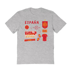 Spain National Team Vive La Fete Women's Impressions Icons T-Shirt - Gray