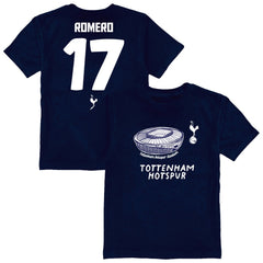 Cristian Romero Tottenham Hotspur Vive La Fete Youth Player Name & Number Stadium Style T-Shirt - Navy