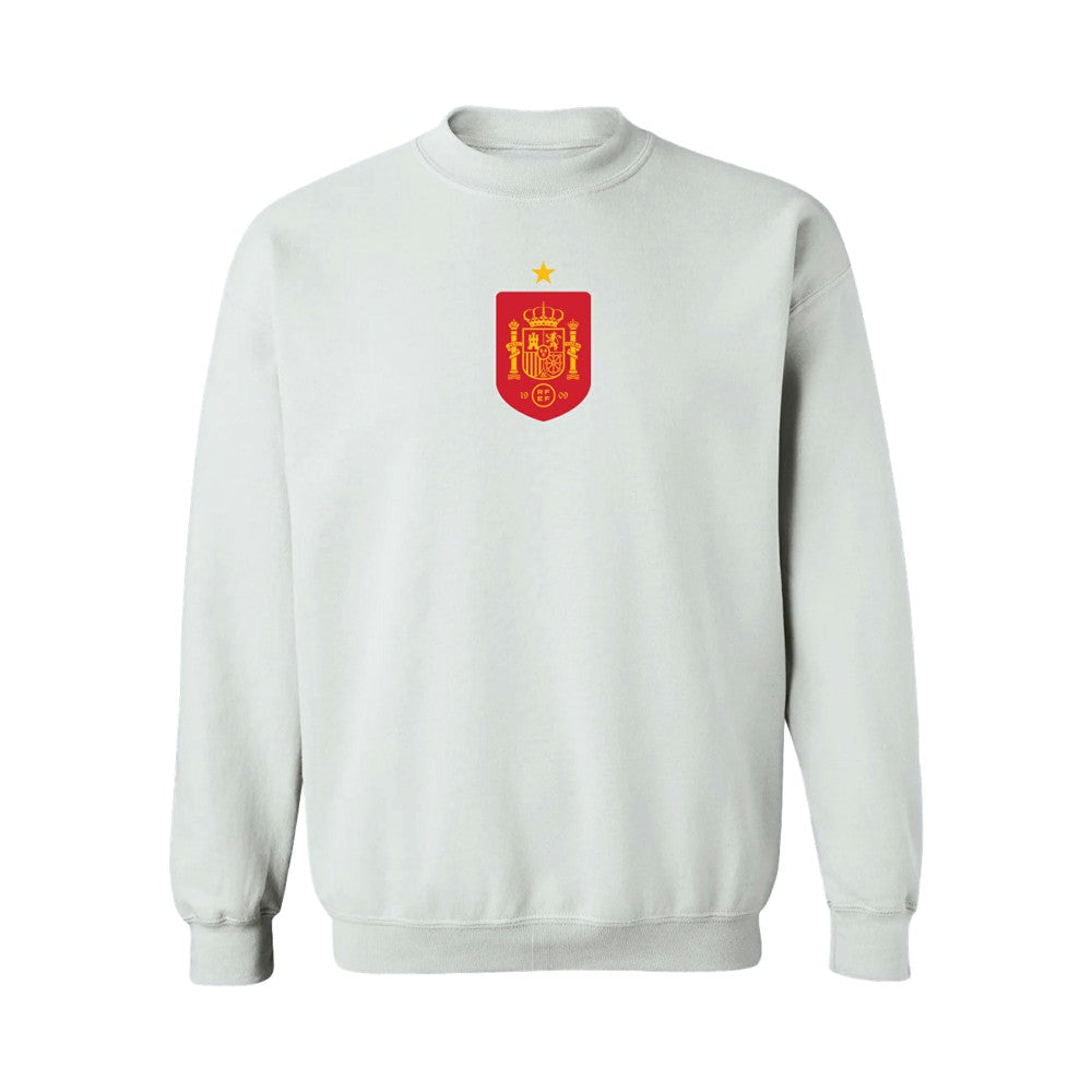 Spain National Team Vive La Fete Women's Color Badge Sweatshirt - White