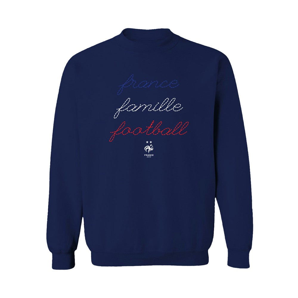 France National Team Vive La Fete Women's Famille Football Sweatshirt - Navy