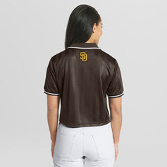 MLB San Diego Padres WEAR by Erin Andrews Women's Cropped Polo