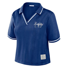 MLB Los Angeles Dodgers WEAR by Erin Andrews Women's Cropped Polo