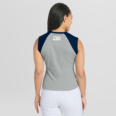 MLB Cleveland Guardians WEAR by Erin Andrews Women's Cropped Raglan Tank Top