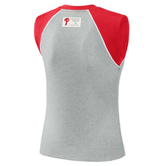 MLB Philadelphia Phillies WEAR by Erin Andrews Women's Cropped Raglan Tank Top