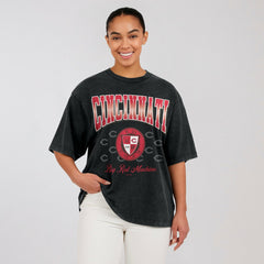 MLB Cincinnati Reds WEAR by Erin Andrews Women's Oversized Boyfriend T-Shirt
