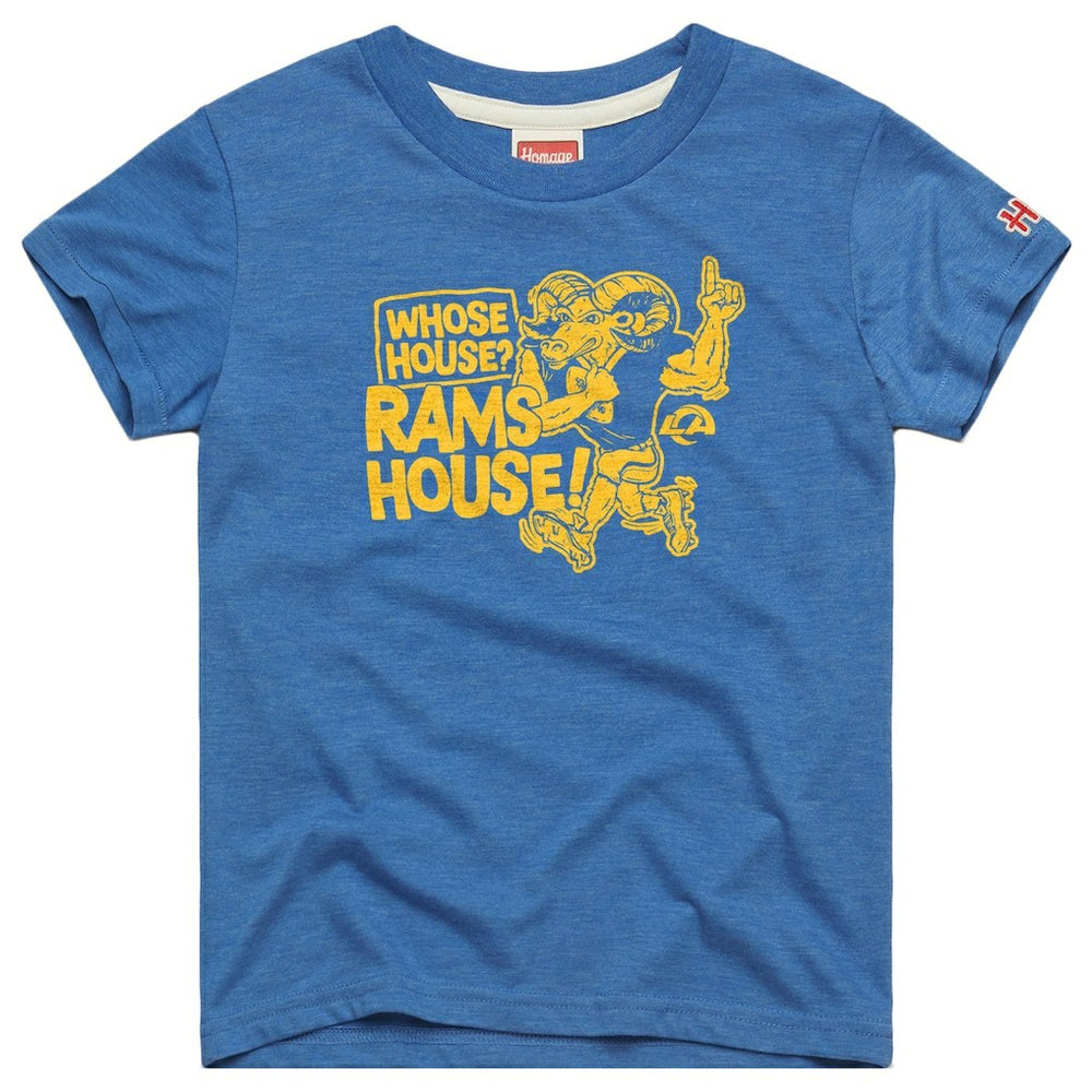 Homage Youth Whose House Mascot Tri-Blend T-Shirt - Los Angeles Rams