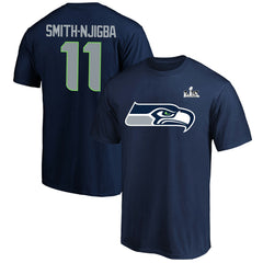 Jaxon Smith-Njigba Super Bowl LX Patch Big & Tall Name & Number T-Shirt - Seattle Seahawks