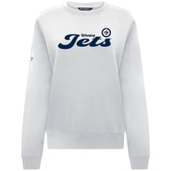 NHL White Winnipeg Jets Levelwear Women's Yvette Big Script Tri-Blend Sweatshirt