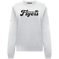 NHL White Philadelphia Flyers Levelwear Women's Yvette Big Script Tri-Blend Sweatshirt