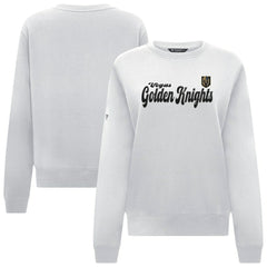 NHL White Vegas Golden Knights Levelwear Women's Yvette Big Script Tri-Blend Sweatshirt