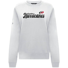 NHL White Carolina Hurricanes Levelwear Women's Yvette Big Script Tri-Blend Sweatshirt