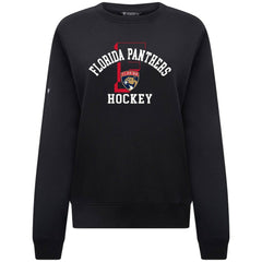 NHL Black Florida Panthers Levelwear Women's Yvette Limelight Big Letter Sweatshirt