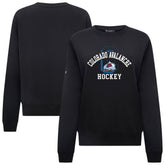 NHL Black Colorado Avalanche Levelwear Women's Yvette Limelight Big Letter Sweatshirt