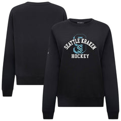NHL Black Seattle Kraken Levelwear Women's Yvette Limelight Big Letter Sweatshirt
