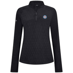 NHL Black Winnipeg Jets Levelwear Women's Spike Raglan Quarter-Zip Top