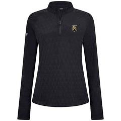 NHL Black Vegas Golden Knights Levelwear Women's Spike Raglan Quarter-Zip Top