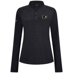 NHL Black Philadelphia Flyers Levelwear Women's Spike Raglan Quarter-Zip Top