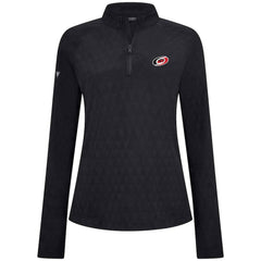 NHL Black Carolina Hurricanes Levelwear Women's Spike Raglan Quarter-Zip Top