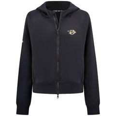 NHL Black Nashville Predators Levelwear Women's Judd Raglan Full-Zip Hoodie